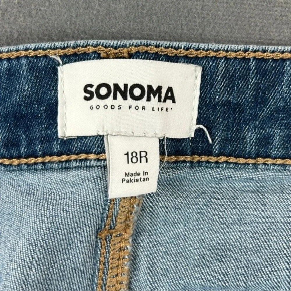 Sonoma Women's High Rise Curvy Skinny Denim Stretch Jeans 18